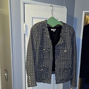 Nanette Lepore Women's Black and White Tweed Jacket